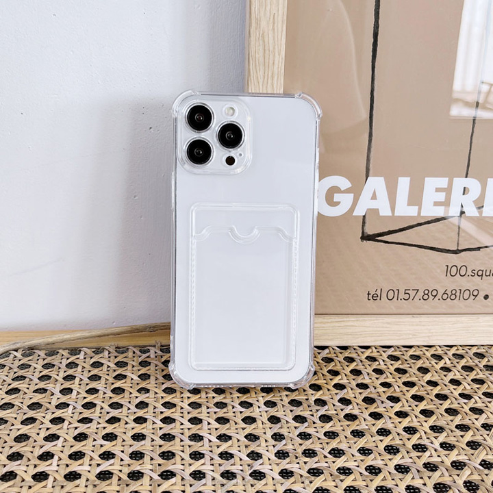 Ốp Lưng Cài thẻ Cho iPhone 14 Pro Max, 14 Pro, 13 pro Max, 13 Pro, 12 Pro Max, 12 Pro, 11 Pro Max, Xs Max Trong suốt, bảo vệ camera, cài thẻ tiện lợi