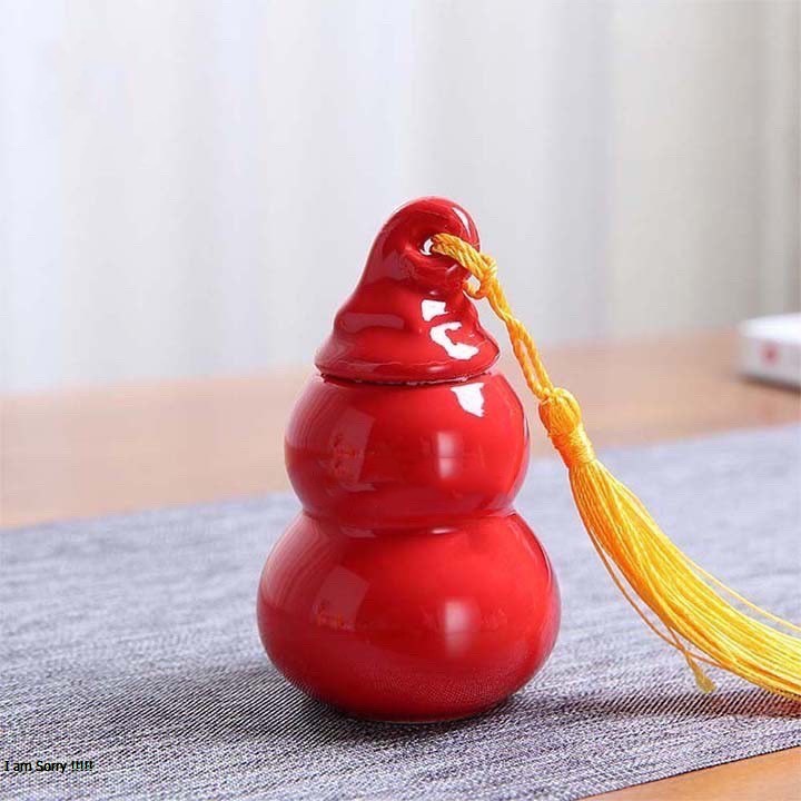 Bình đựng trà gốm sứ cao cấp bình hồ lô mini trang trí nhà cửa