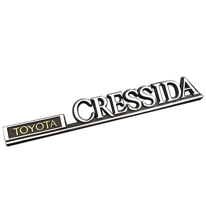 Tem Logo chữ nổi Toyota Cressida dán đuôi xe