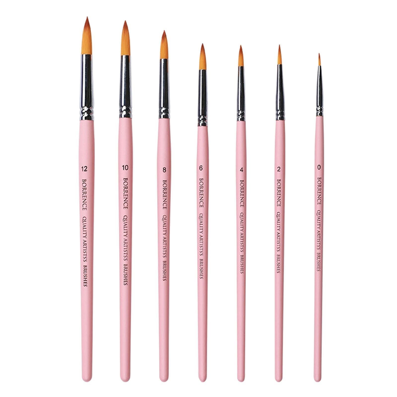 Nylon Hair Brushes Tools Arts Crafts Supplies Pink