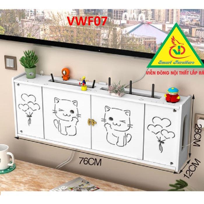 KỆ WIFI TREO TƯỜNG - TỦ KỆ ĐA NĂNG VWF01A- NỘI THẤT LẮP RÁP Viendong Adv