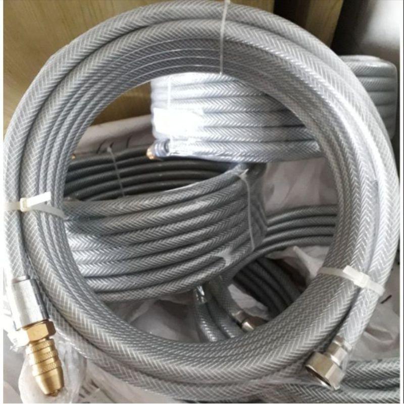 Dây xịt rửa xe máy, tưới cây nhựa PVC tặng kèm đầu phun bằng đồng cao cấp DX201