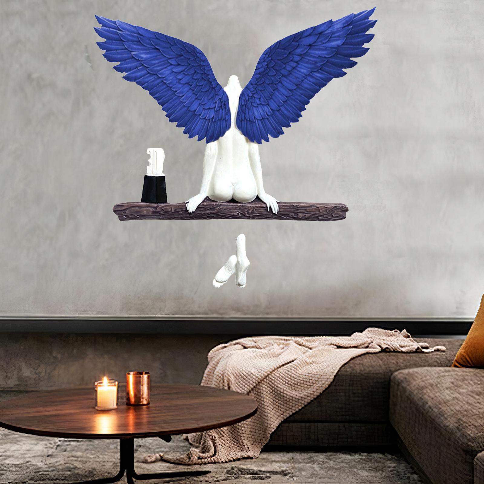 Resin Angel Wings Statues Art Wall Decor Figurines Decor