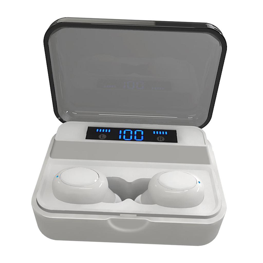 Stylish Wireless Earbuds with Charging Box for Sports Flashing Light Black