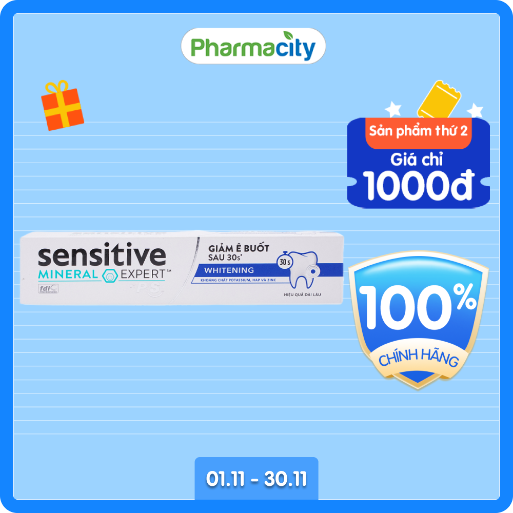 Kem đánh răng P/S Sensitive giảm ê buốt và làm trắng răng