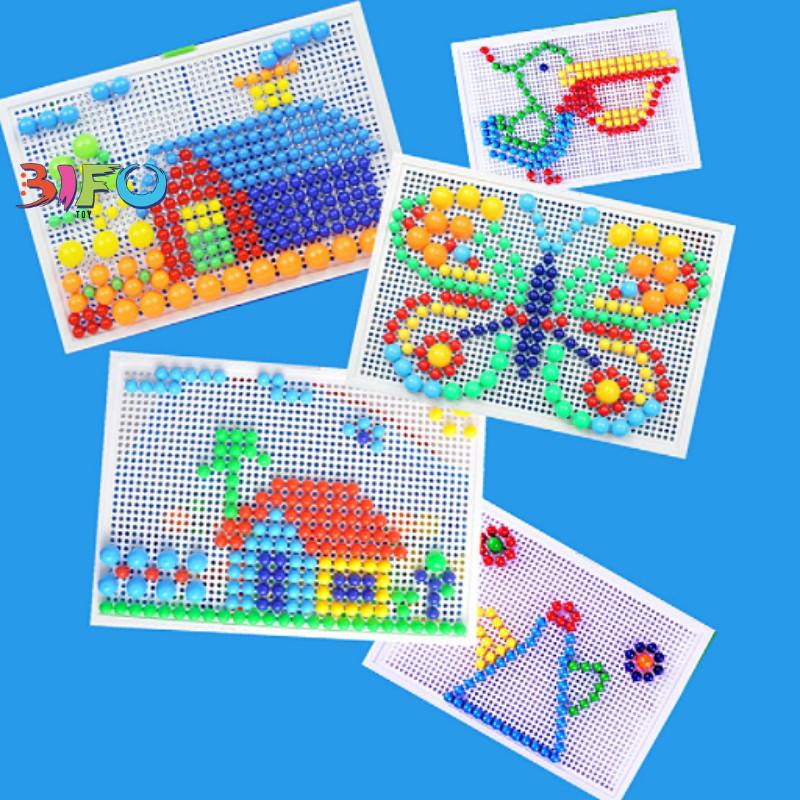 Bộ xếp hình cho bé hình nấm 296 chi tiết giúp bé phát triển trí thông minh sáng tạo