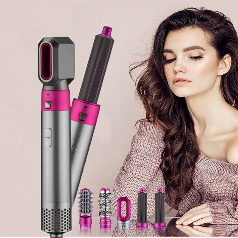 Máy làm tóc đa năng Hot Air Styper, máy tạo kiểu tóc tự động 5in1 : Sấy tóc, lược điện, uốn xoăn, uốn cụp, uốn xoăn phồng , tạo kiểu nhanh gọn tại nhà cho phụ nữ