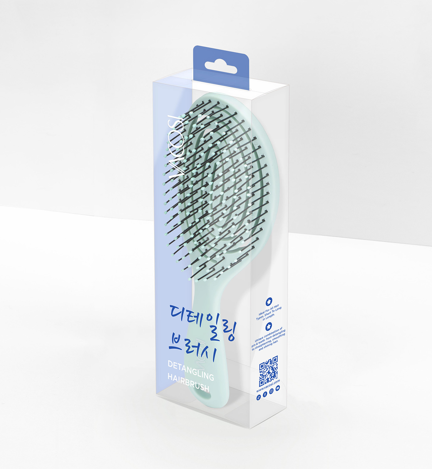 Lược gỡ rối, giữ nếp tóc và massage da đầu VACOSI FLEXI DETANGLING BRUSH - C17