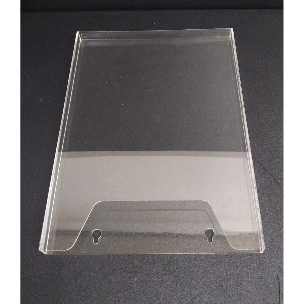 Acrylic Kệ treo tường A4 (đứng và ngang)khoảng cách để giấy 35mm(có hậu mica),mica trong suốt dày 2mm ,Acrylic . MS92550