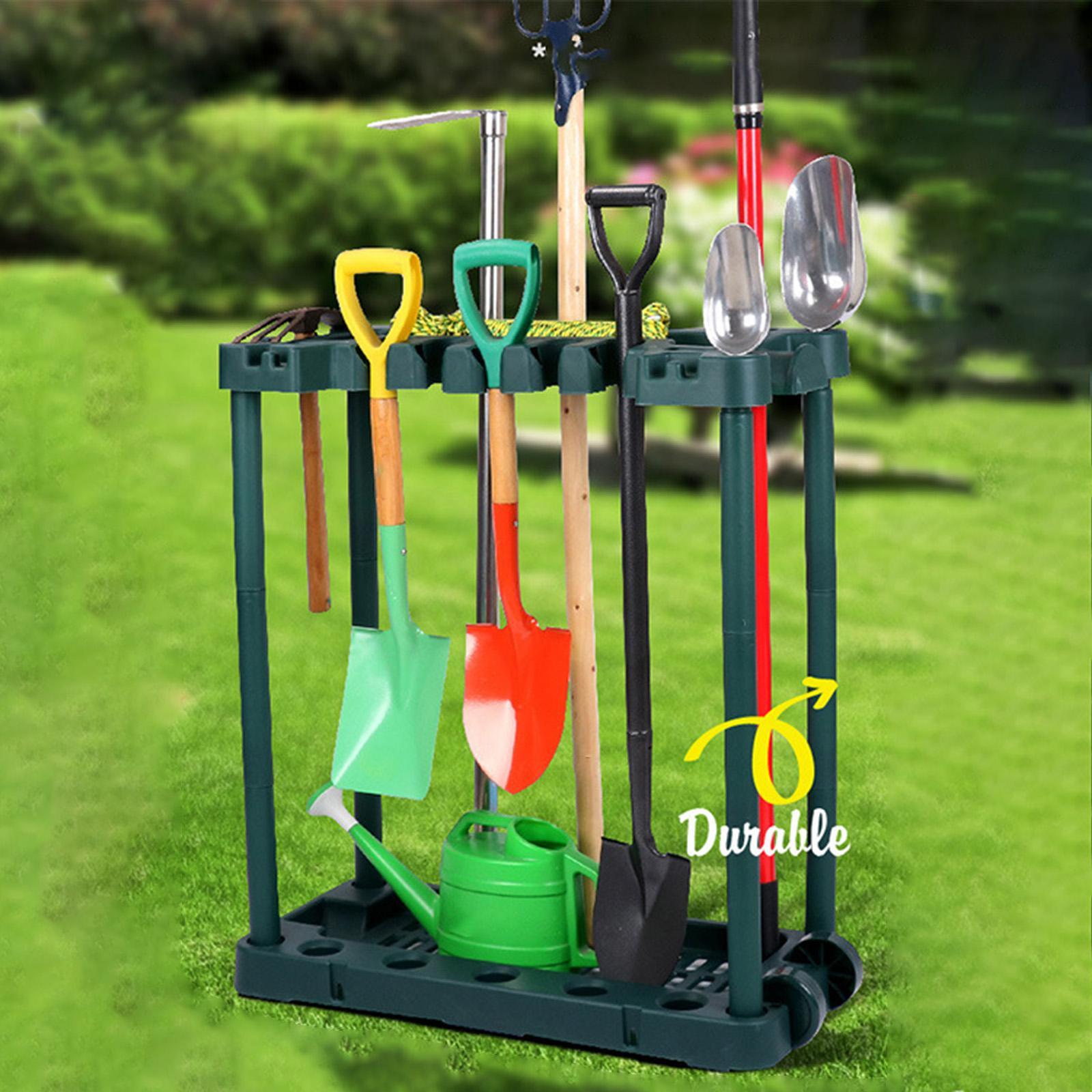 Garden Tool Organizer Utility Rack Hand Tools Holder for Indoor Outdoor Home