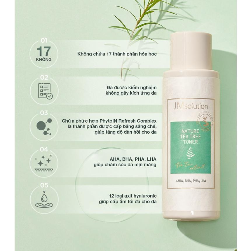 Nước Cân Bằng Dưỡng Ẩm và Làm Dịu Da Nhạy Cảm JMsolution Nature Tea Tree Toner 150ml