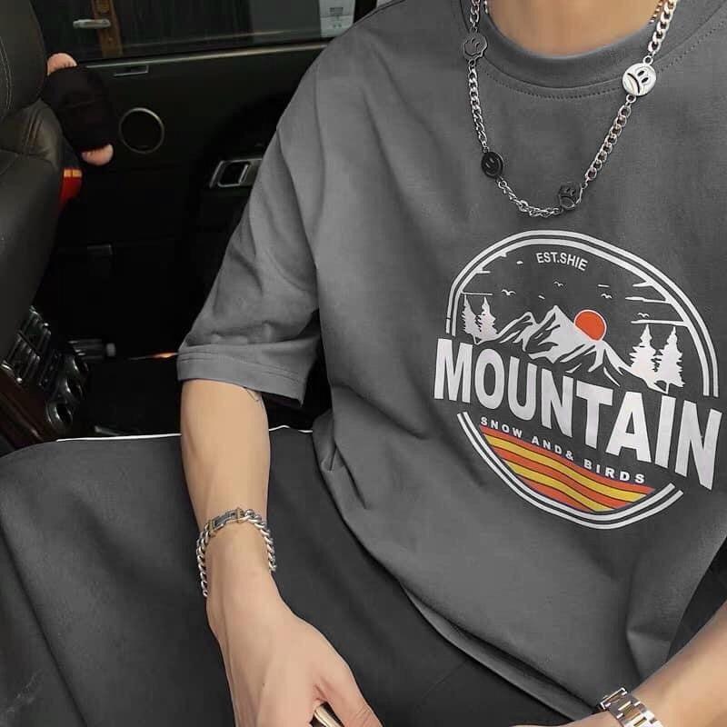 Áo phông Oversize Mountain, JACKLANE, Áo cộc tay Unisex Jack Lane