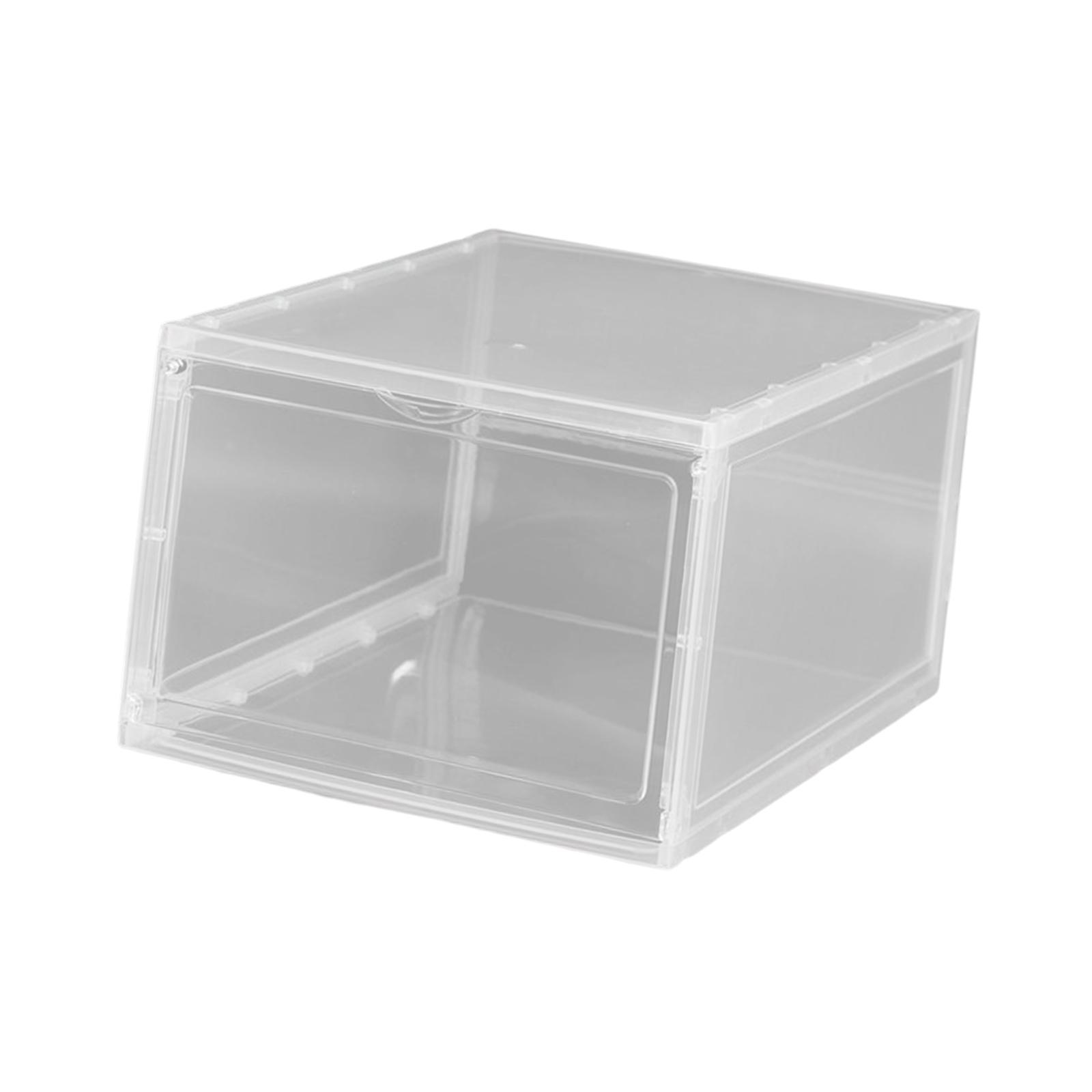 Shoe Box Stackable Shoe Bins Display Case Shoe Container for Closet