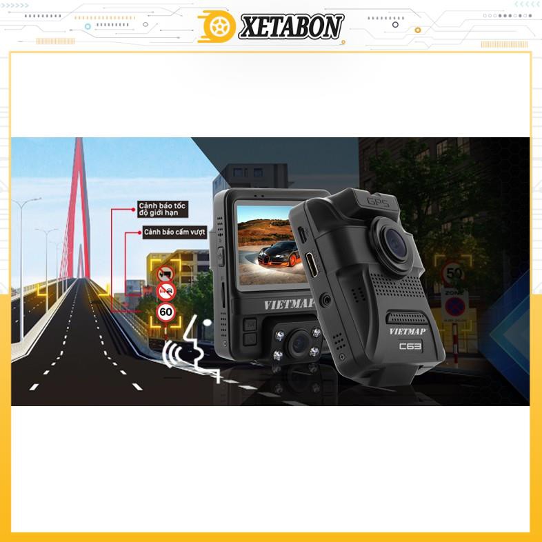 Camera Hành Trình VietMap C63 Ghi Hình Trước Trong Xe Full HD 1080P Hồng Ngoại, Cảnh Báo Giao Thông Bằng Giọng Nói +TẶNG THẺ 32GB