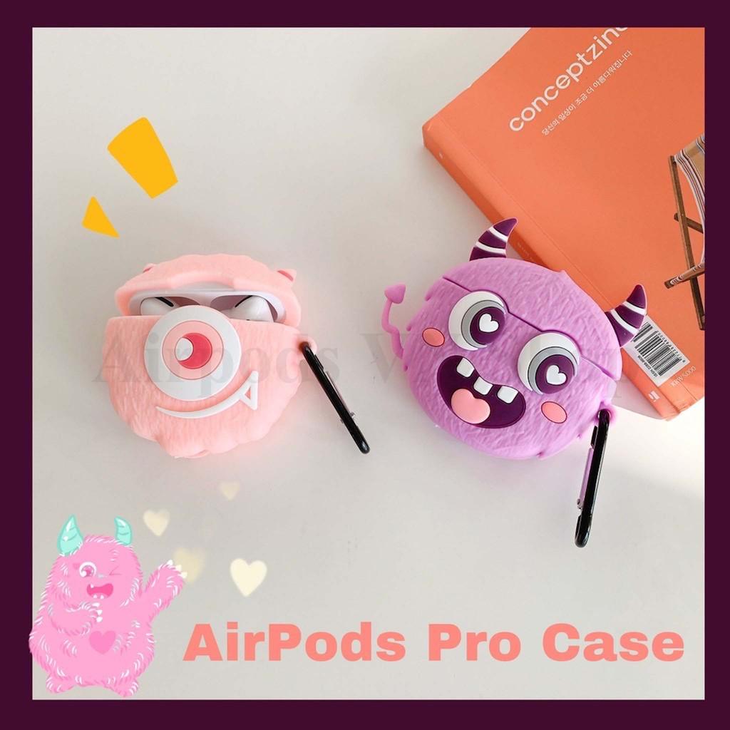Bao Case Ốp dành cho Airpods Pro mắt to sừng siêu xinh silicon cao cấp