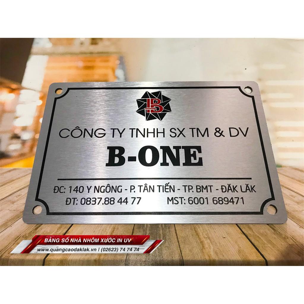 Bảng số công ty chất liệu nhôm xước