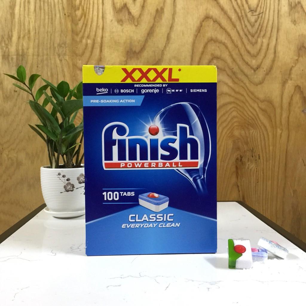 Viên rửa bát Finish 110 viên nhập khẩu nguyên hộp từ Châu Âu + Tặng viên Finish