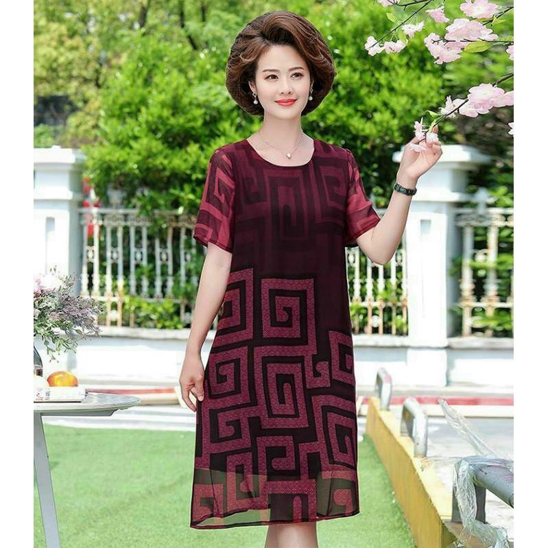 ️Big Size️ Đầm Suông Trung Niên Dự Tiệc Thời Trang Size S-&gt;5XL