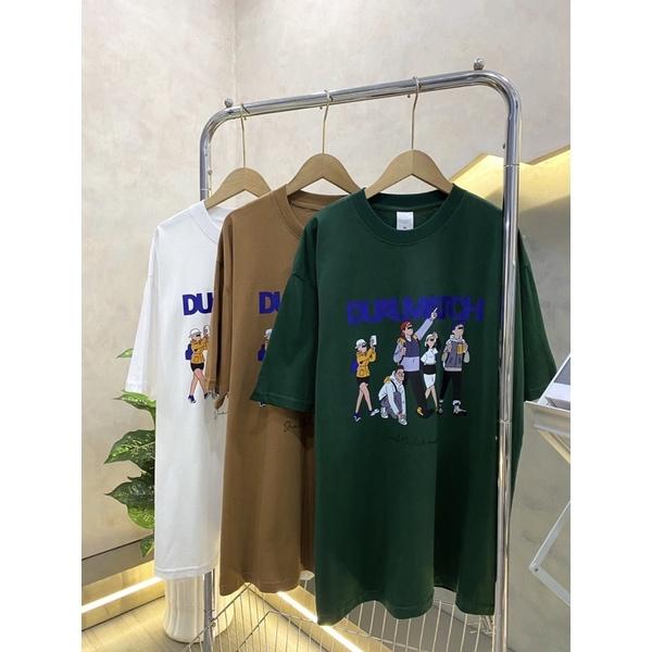 Áo thun tay lỡ áo cotton 2 chiều in hình hoạ tiết