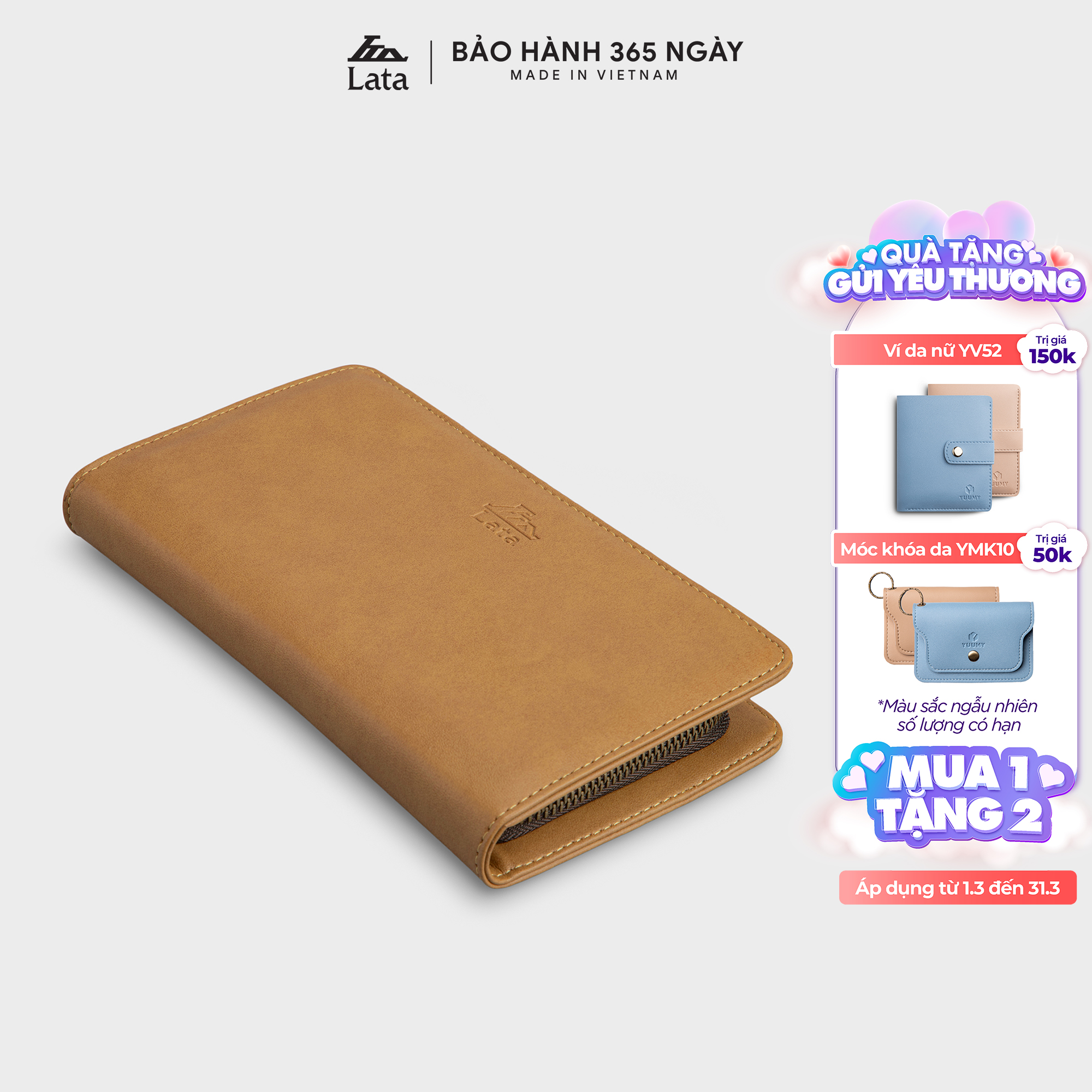 Ví Lata ( Thời trang nữ kiểu cầm tay dáng dài - Ví da VN44 )