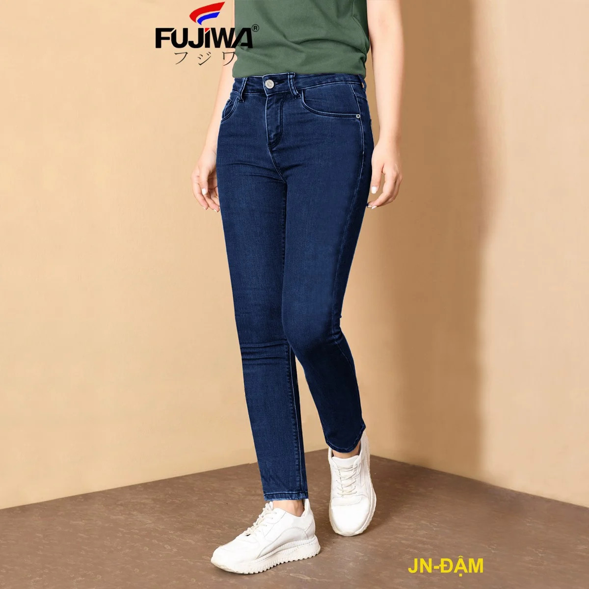 Quần Jean Nữ Cao Cấp Fujiwa - JN. Quần Lưng Cao Ống Đứng, chất jean co giãn tốt. Có Size 26, 27, 28, 29, 30, 31, 32 (42kg - 70kg)