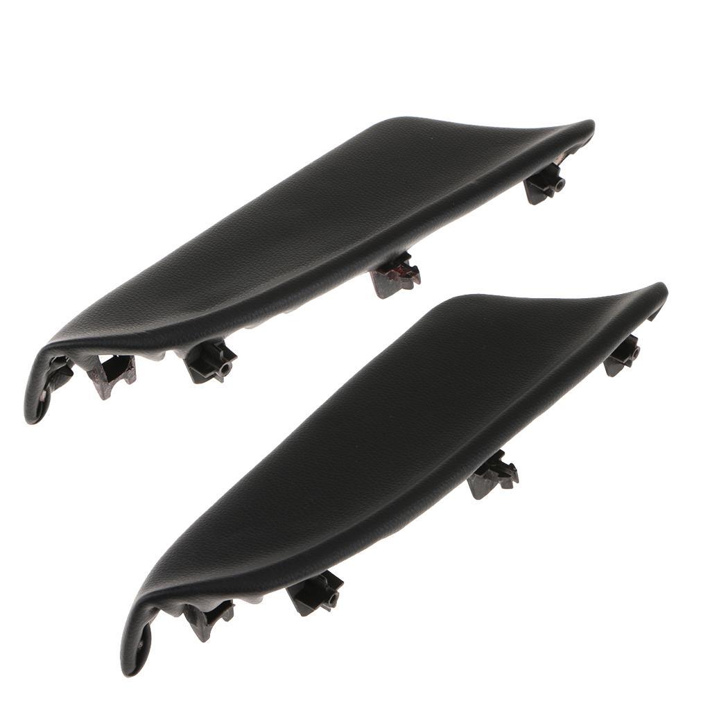 2 X Right+Left Door Panel Armrest Real Leather for Accord 08-12 Black