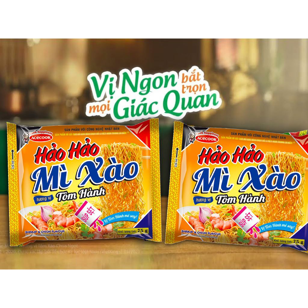 Thùng 30 Gói Mì Xào Hảo Hảo Xào Khô Tôm Hành 75g