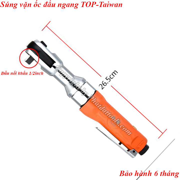 Súng vặn ốc khí nén đầu ngang TOP - Máy siết mở bulong đầu ngang - Tay vặn bulong