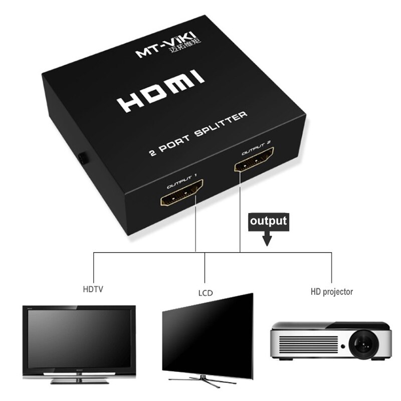 Bộ Chia Tín Hiệu HDMI 1 Ra 2 MT-VIKI MT-SP102M - Hàng Nhập Khẩu