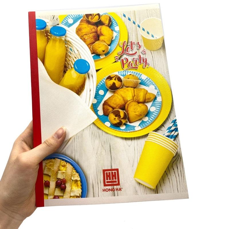Vở Let's Party - 4 Ly Ngang 200 Trang ĐL 58g/m2 - Hồng Hà 0755 (Mẫu Màu Giao Ngẫu Nhiên)