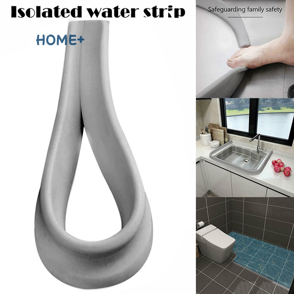 Dải chặn nước nhà tắm - Thanh Silicon chống thấm nước dùng cho nhà vệ sinh, chỗ rửa tay, phòng giặt