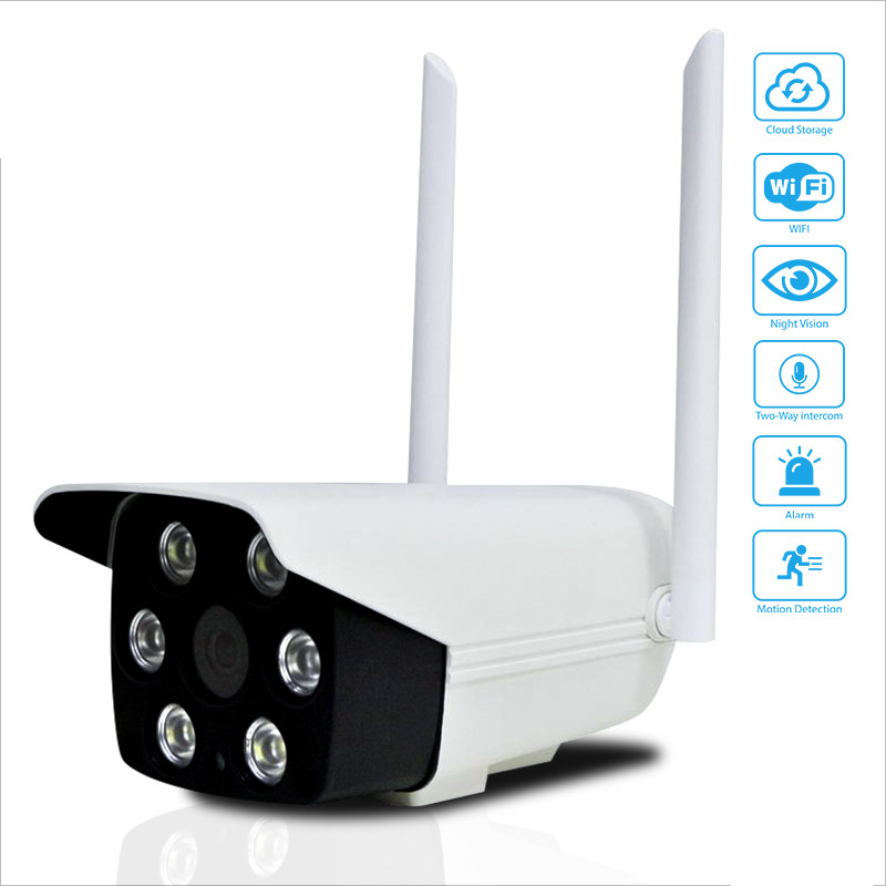 Camera Quan Sát Ngoài Trời Chống Trộm 2.0Mpx HD/Full HD Cố Định - Đàm Thoại 2 Chiều - 2 Râu Bắt Wifi Cực Khỏe - Nhập Khẩu