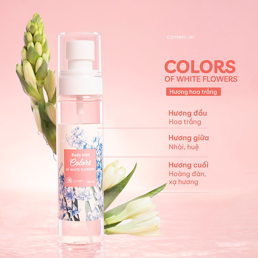 Body Mist Xịt Thơm Toàn Thân Quần Áo Nam Nữ Hương Nước Hoa Ngọt Ngào Thanh Mát Dịu Nhẹ Cỏ Mềm 100ml - Pear&amp;Apricost (Cam)