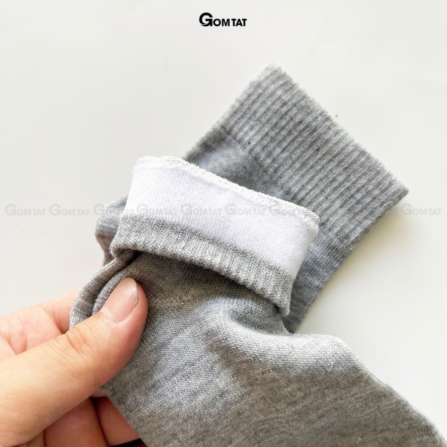 Tất Cổ Cao Trơn Gom Tất, Vớ Cổ Cao Nam Nữ Chất Liệu Cotton thoáng mát,êm chân - TAT-TRONCAO-VNXK