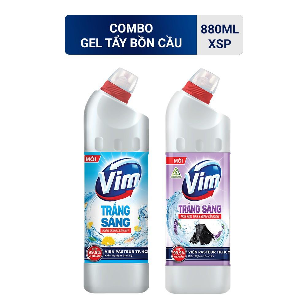 Nước Rửa Bồn Cầu Vim Trắng Sáng Diệt Vi Khuẩn - Trắng 880 ml