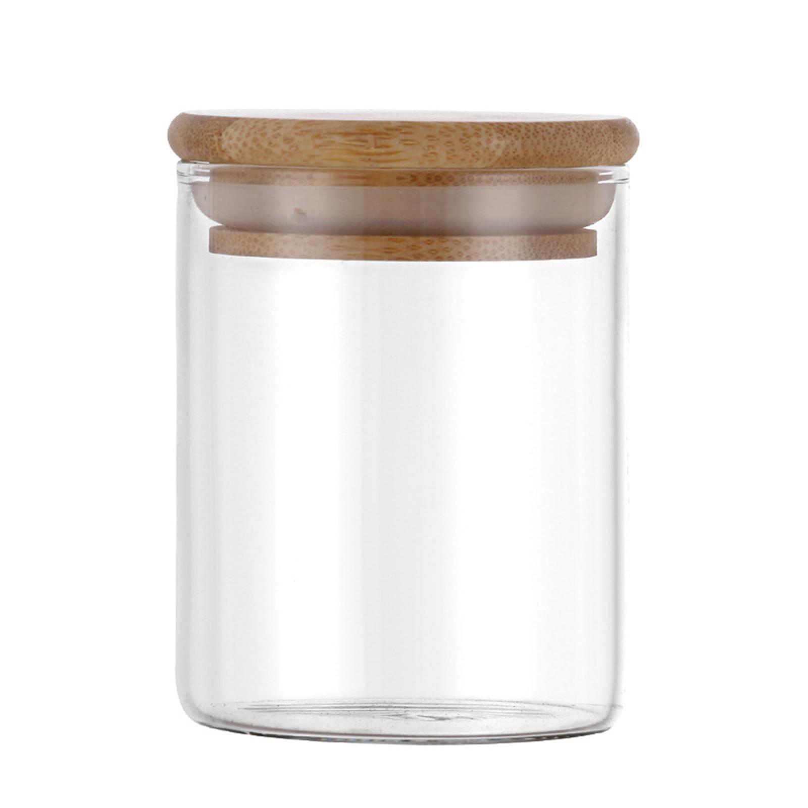 12Pcs Storage Jar with Bamboo Lid Organizer Food Storage Jar for Candy