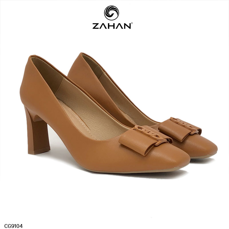 Giày cao gót mũi vuông, xích, 6cm CG9104