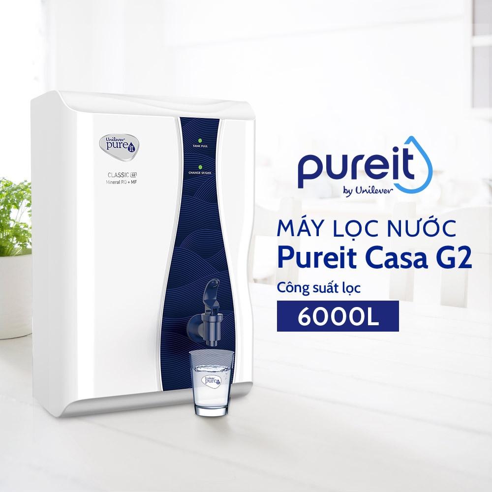 [COMBO TIẾT KIỆM] Máy lọc nước Pureit Casa G2 và Lõi lọc thô, Bộ lọc diệt khuẩn Pureit Casa G2 - Hàng chính hãng