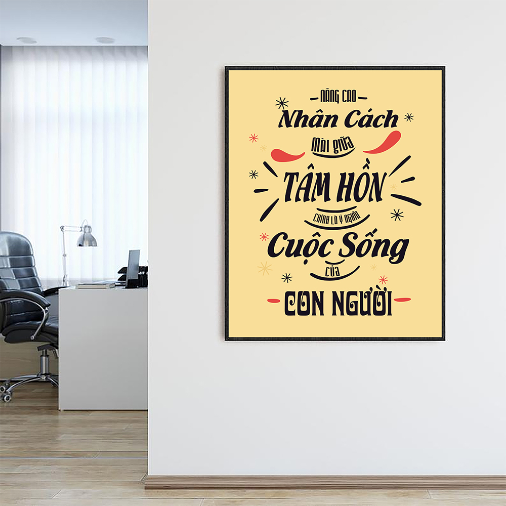 Tranh động lực Nâng cao nhân cách, mài giũa tâm hồn-Model: AZ1-0319