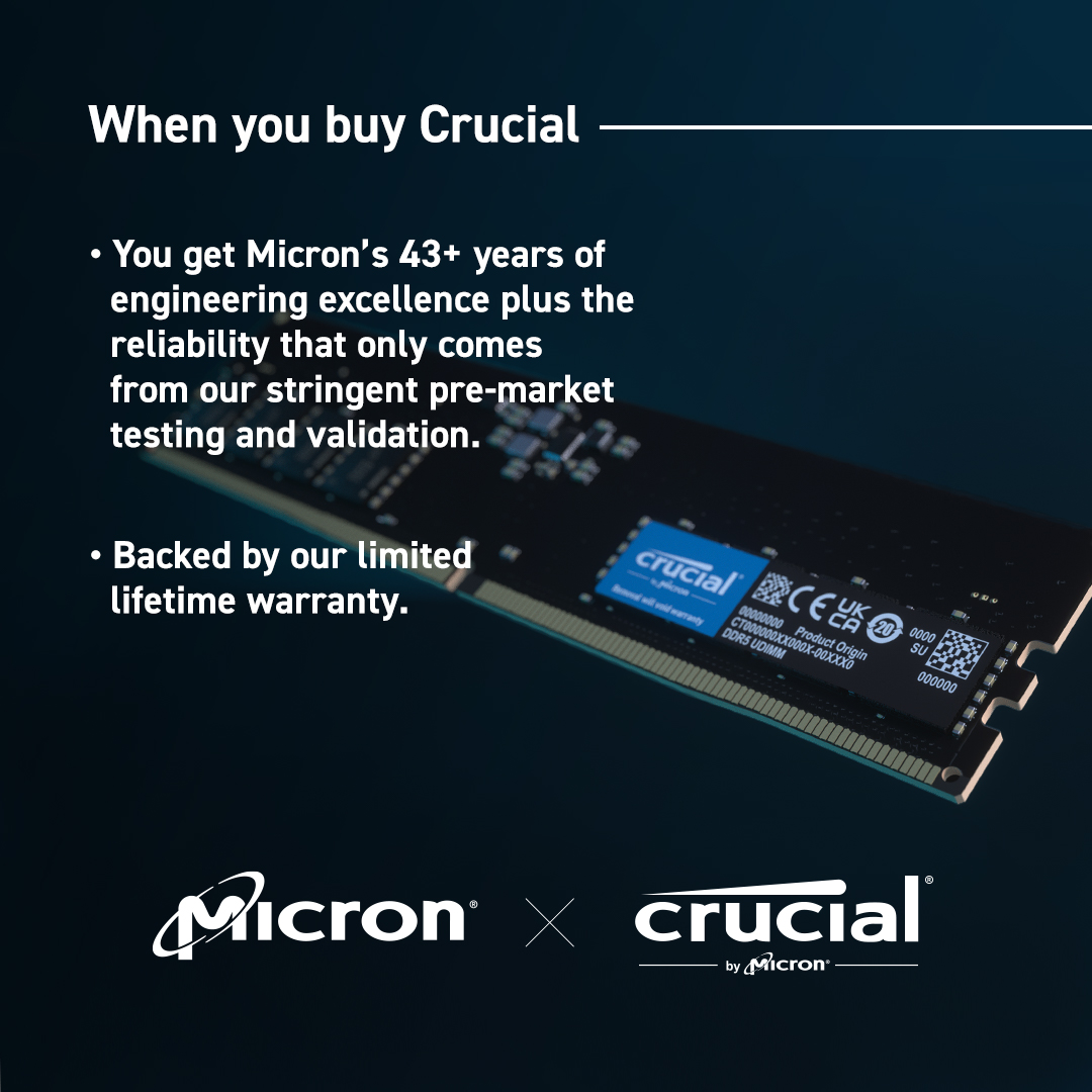 Ram PC Crucial DDR5 16GB Bus 4800 – CT16G48C40U5 - Hàng chính hãng