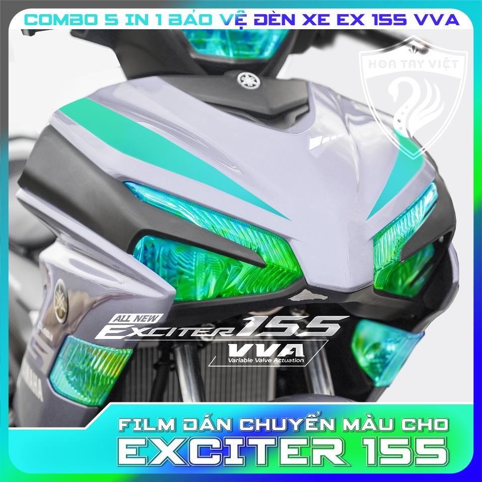 Decal tem chuyển màu CHÓA ĐÈN xe Exciter 155 VVA cao cấp chống trầy xước ex 155