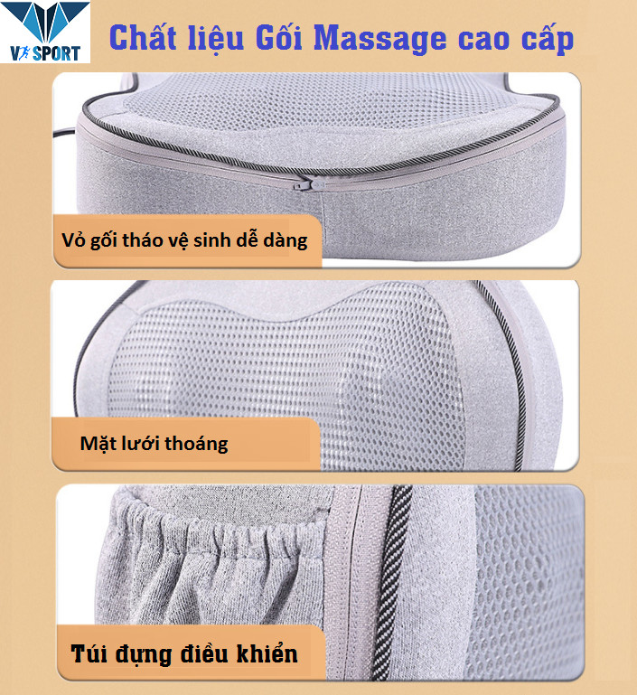 Máy Massage Toàn Thân Hồng Ngoại, Gối Massage Vai, Cổ Gáy, Massage Lưng - Gối Mát Xa Sử Dụng Bi Lăn Massage Toàn Lưng Kết Hơp Nhiệt Hồng Ngoại