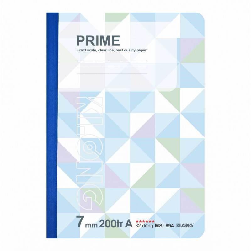 Vở kẻ ngang may dán gáy Prime KLONG B5 200 trang 70/76; MS: 894