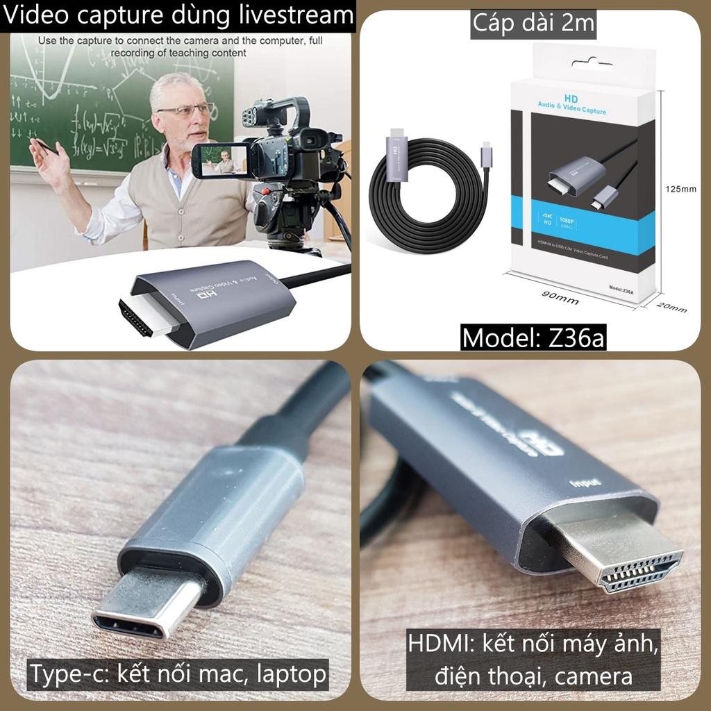 Video capture từ hdmi ps4, camera lên cổng type-c trên mac, laptop - Hồ Phạm