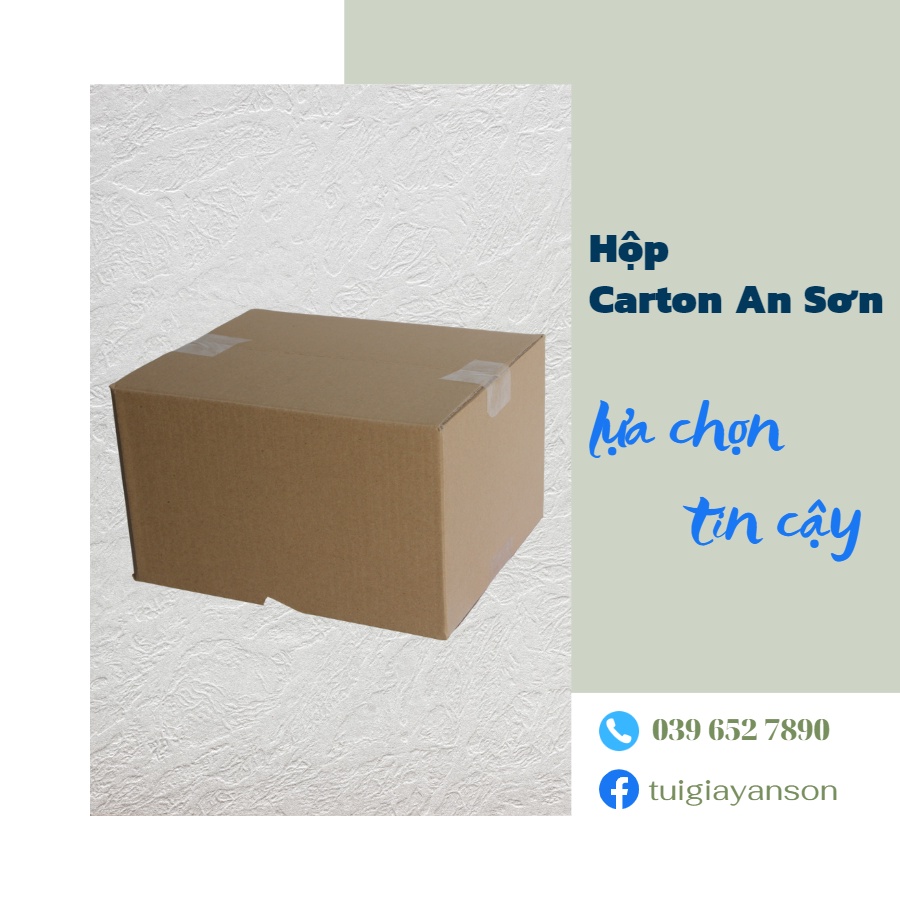 Combo 50 Hộp Bìa Carton Hộp Bìa Gói Hàng Dày Dặn KT 25x25x10cm