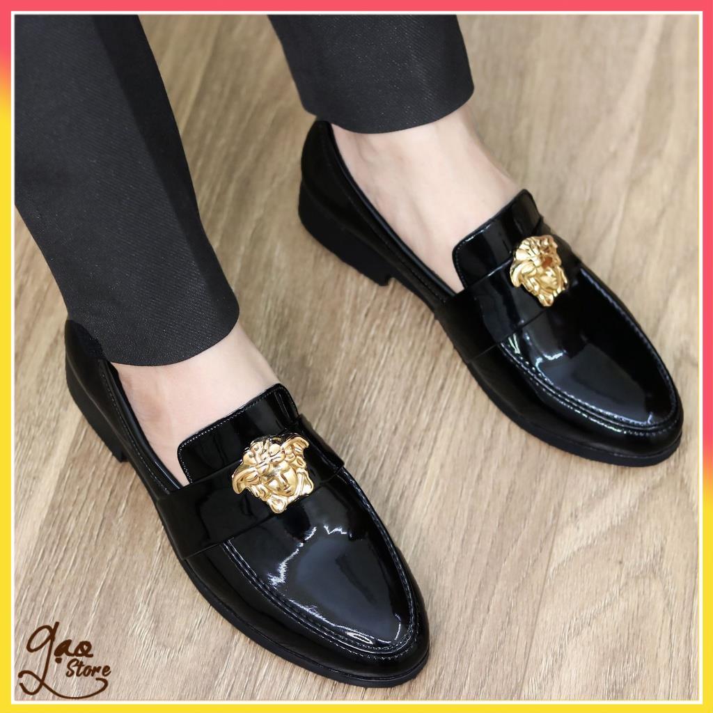 Giày Lười Nam Da Bóng  Mã L182