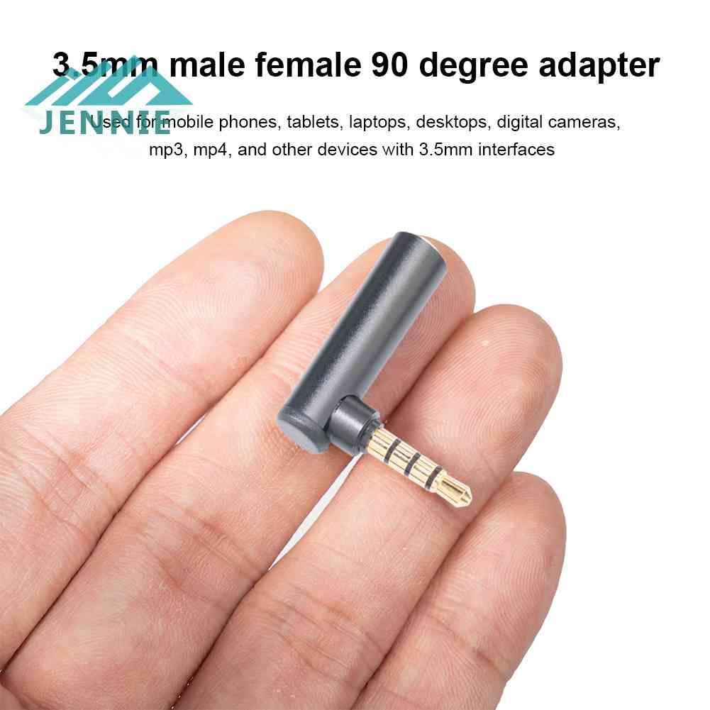 Đầu Nối Jack 3.5Mm Bẻ Góc 90 Độ Bằng Hợp Kim Nhôm Chuyên Dụng