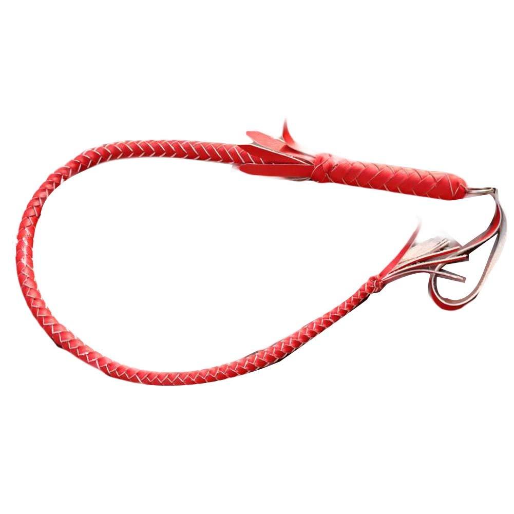 Crop cưỡi ngựa bện màu đỏ, 70cm