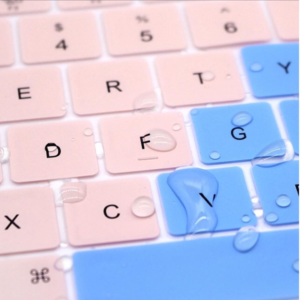 Miếng phủ bàn phím bằng silicon chống bụi, chống nước bảo vệ cho Macbook màu Ombre