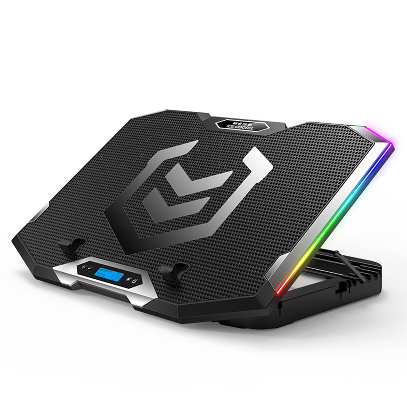 Gaming RGB Laptop Cooler Stand Cooling Pad for 12 to 18" Notebook